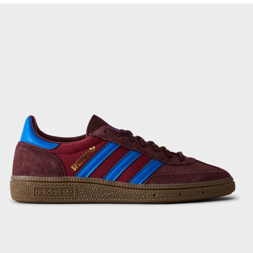 Adidas Handball Spezial | Suede Burgundy + Blue | Women's size 8
